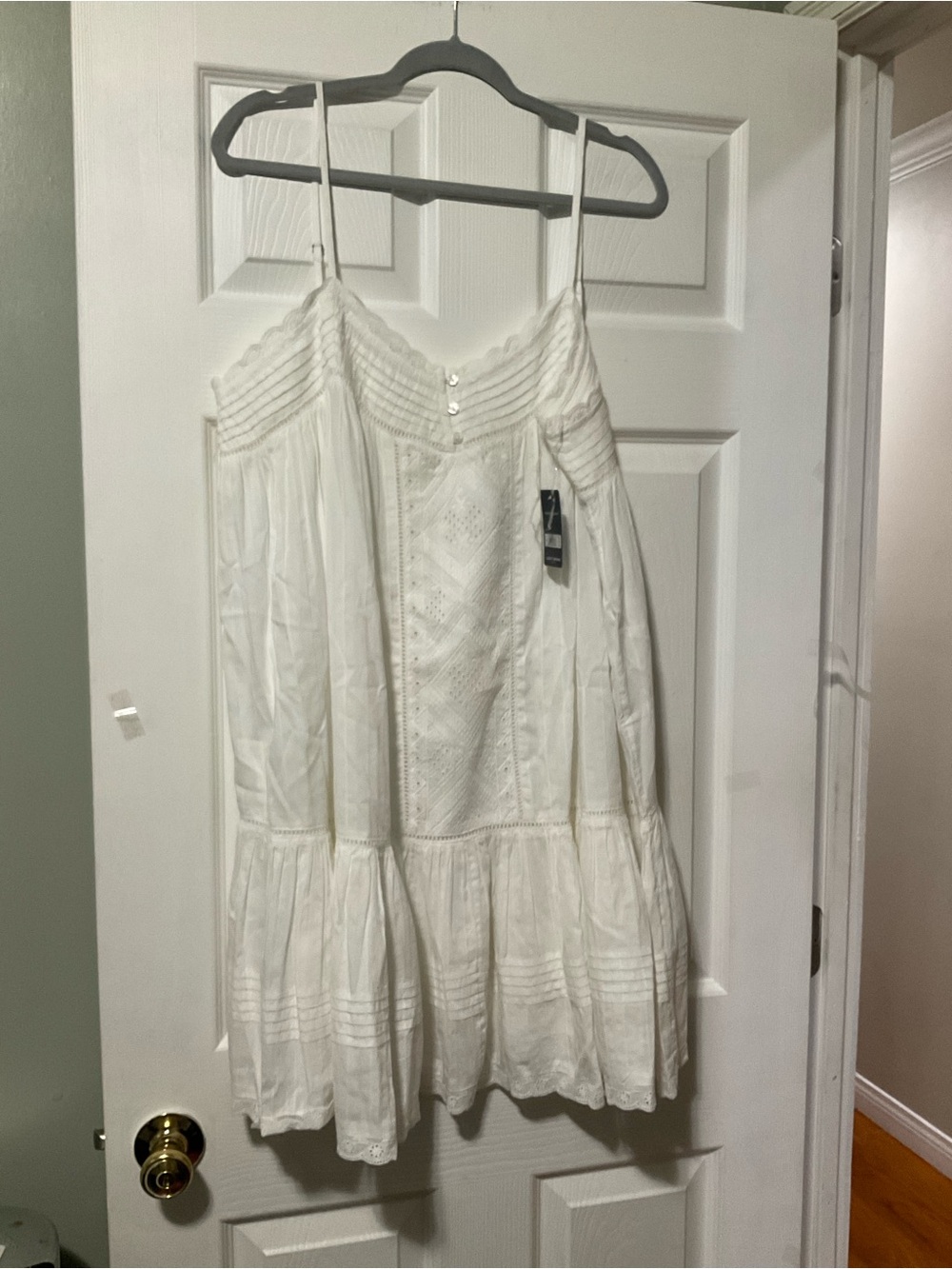 Lucky Brand White Eyelet Lace-Trim Camisole